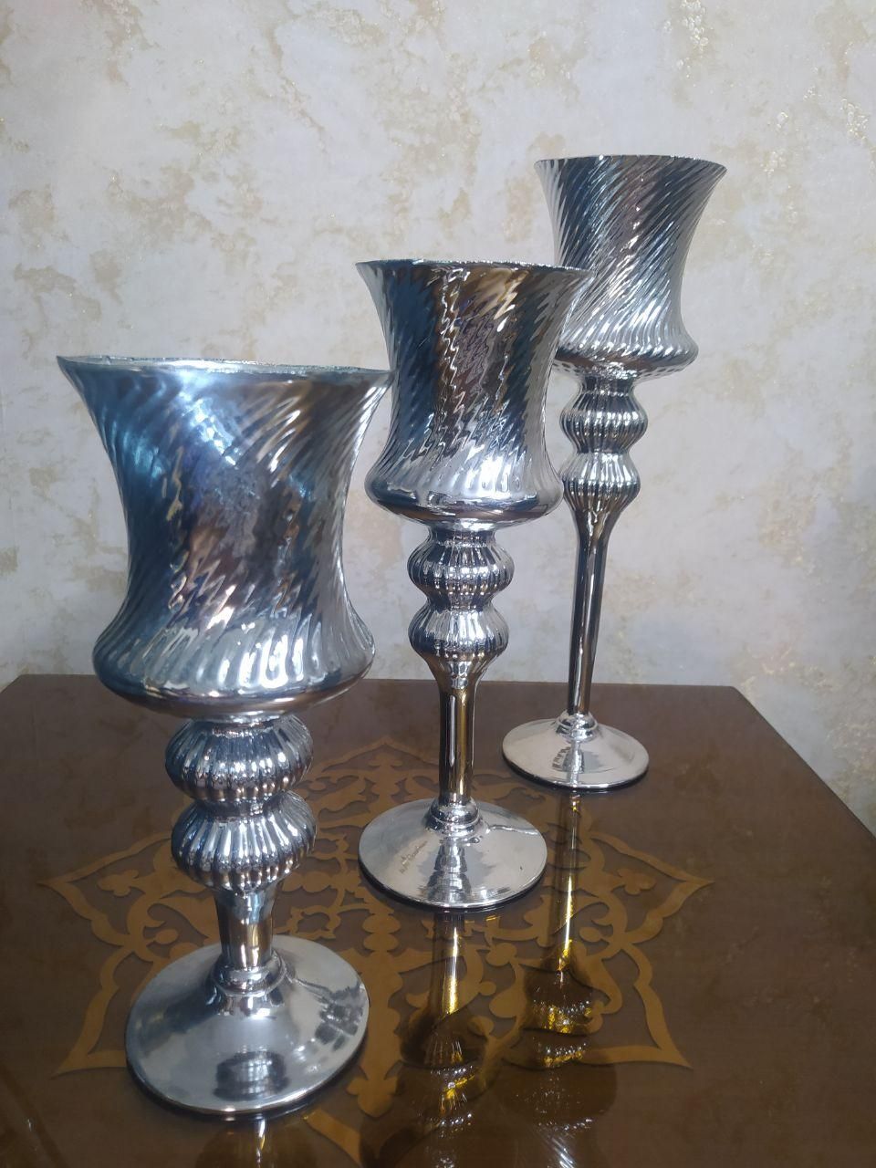 شمعدان نقره ای|صنایع دستی و سایر لوازم تزئینی|تهران, شادآباد|دیوار
