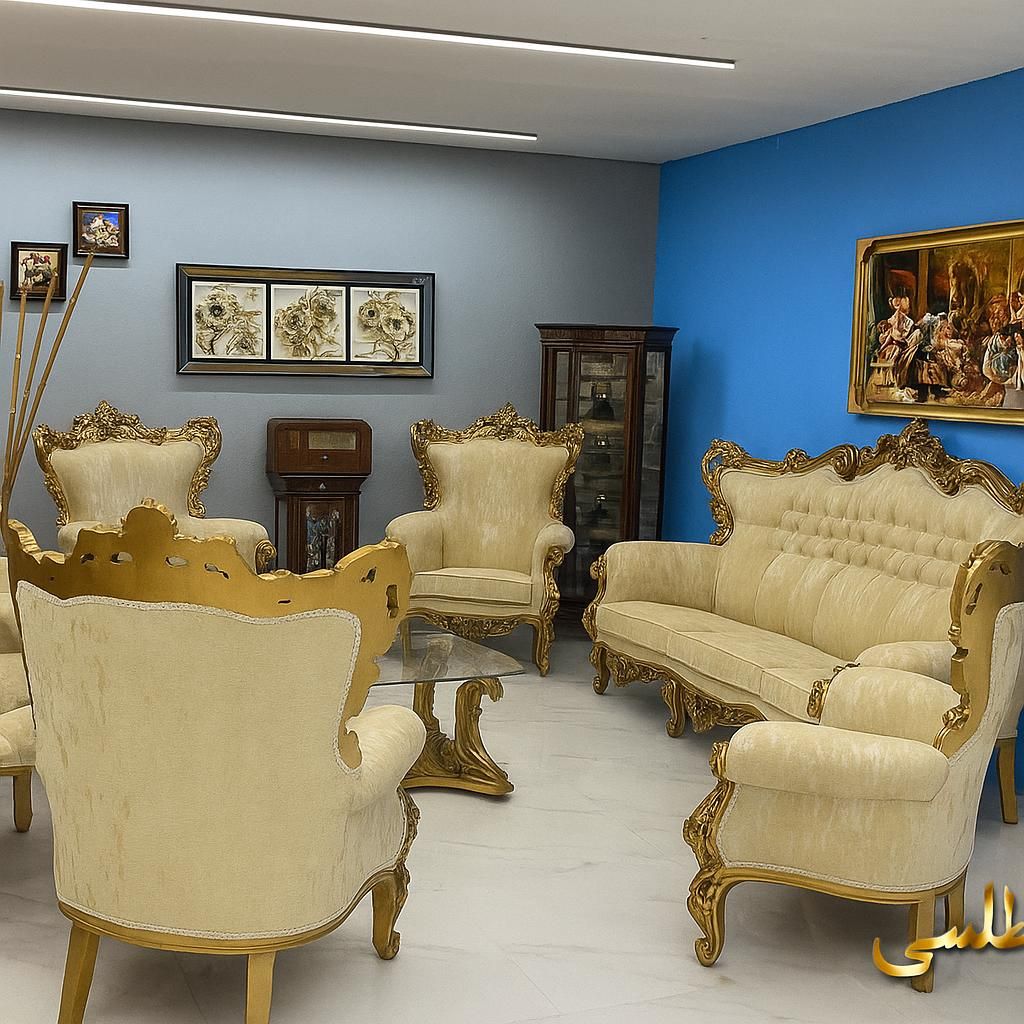 مبلمان نه نفره سلطنتی|مبلمان خانگی و میز عسلی|تهران, دهکده المپیک|دیوار