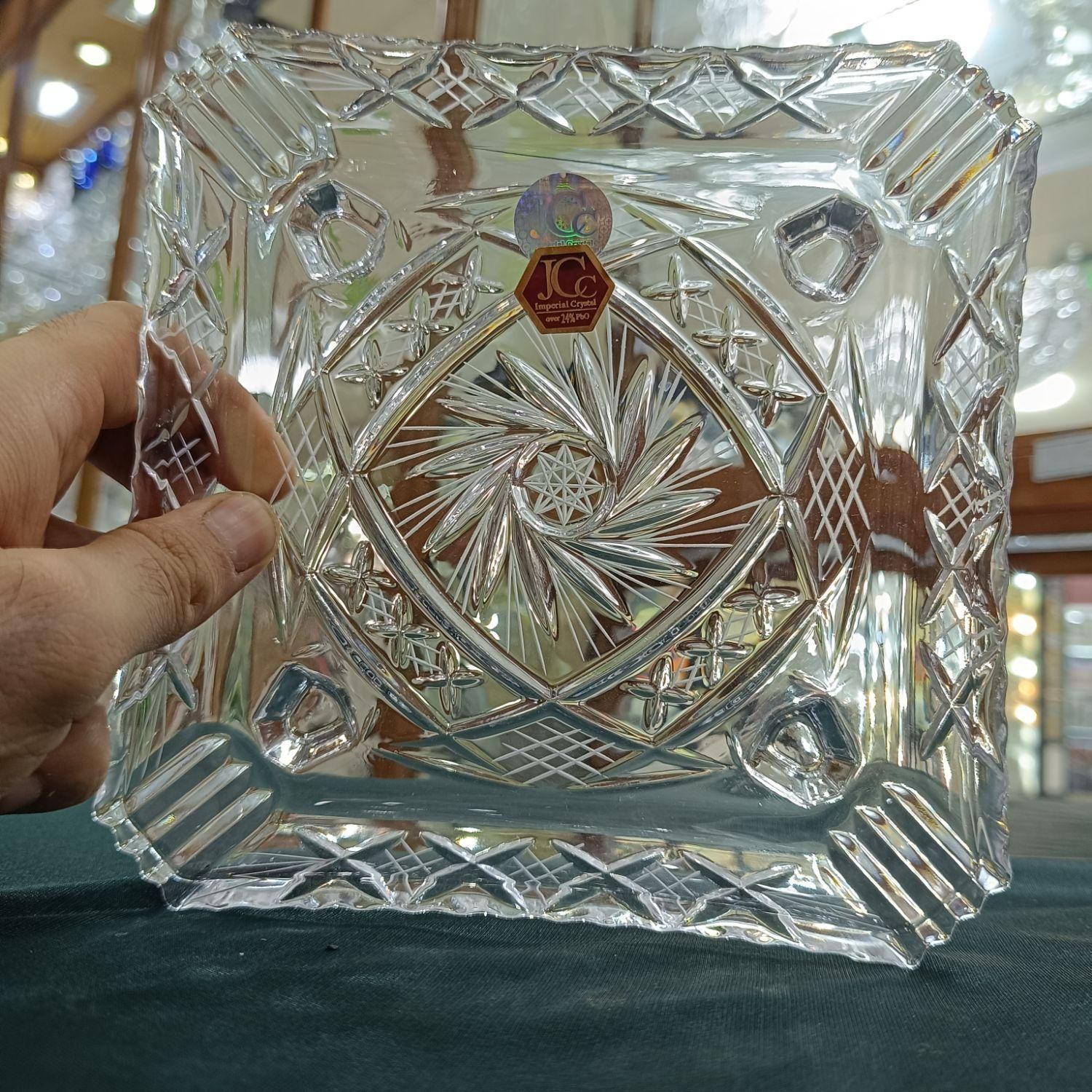 پیشدستی کریستال ۲۴ درصد تراشدار|ظروف سرو و پذیرایی|آمل, |دیوار