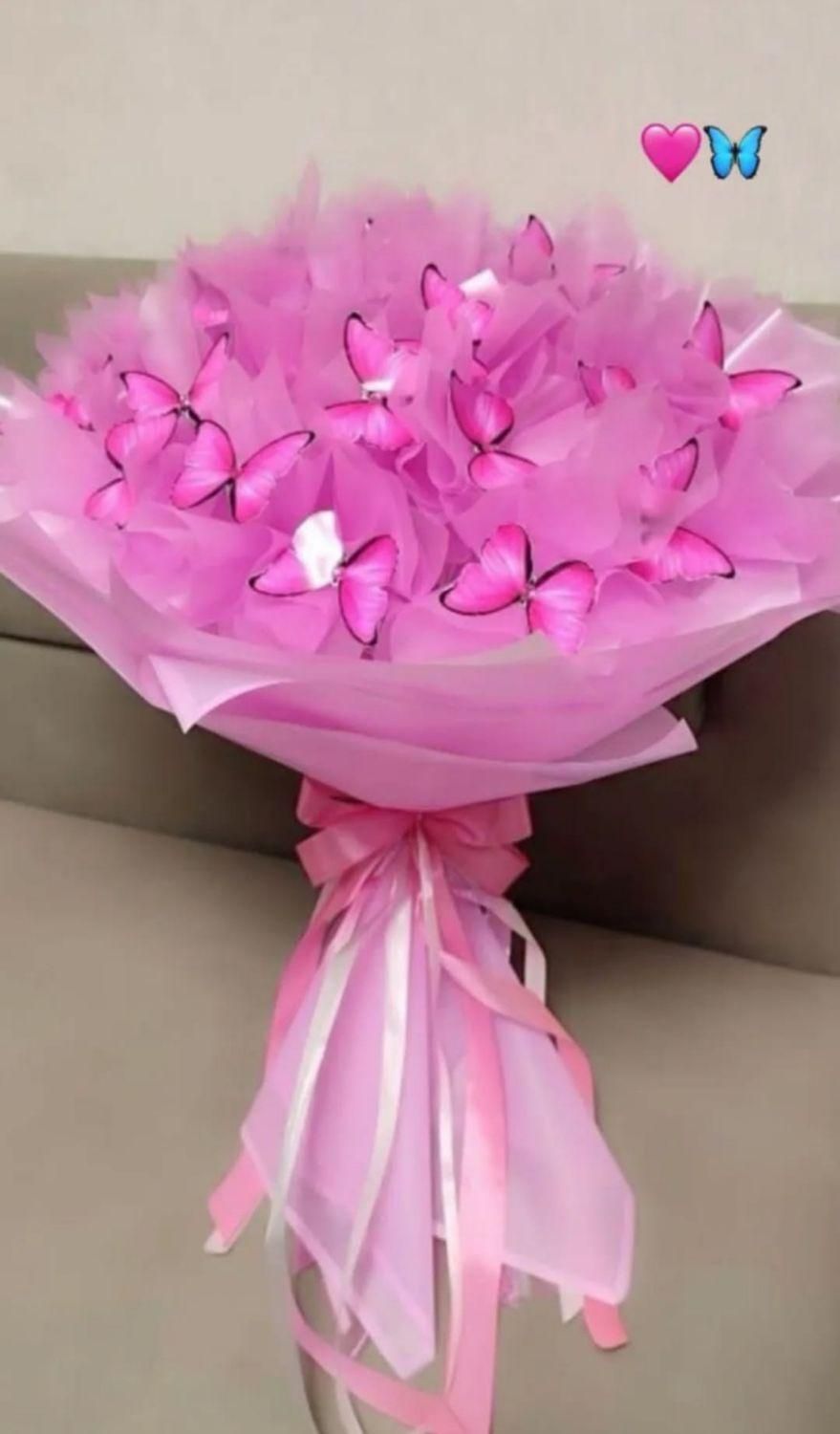 دسته گل پروانه ای|صنایع دستی و سایر لوازم تزئینی|یزد, |دیوار