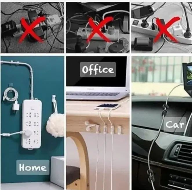 نظم دهنده کابل و سیم دیگه نگران نباش بسته 20 عددی|لوازم التحریر|اصفهان, ابر|دیوار
