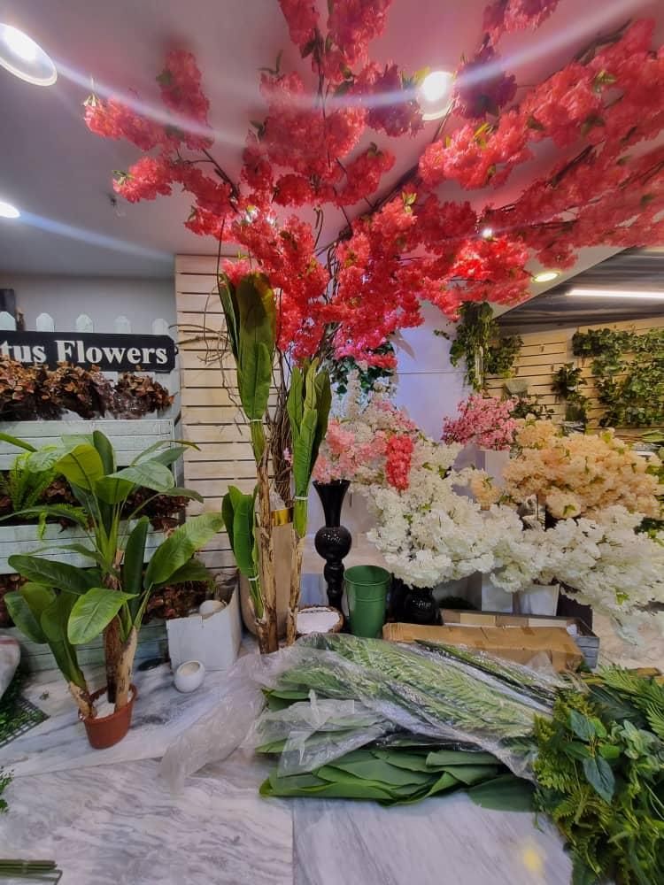 درختچه گل شکوفه گیلاس سیب بهاری|گل مصنوعی|فردیس, |دیوار