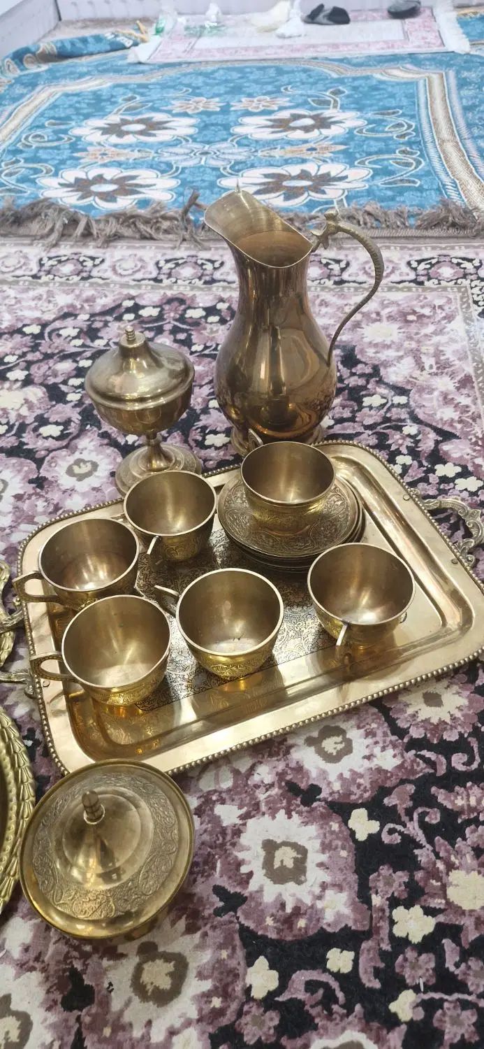 ست ظروف برنجی|صنایع دستی و سایر لوازم تزئینی|تهران, فلاح|دیوار