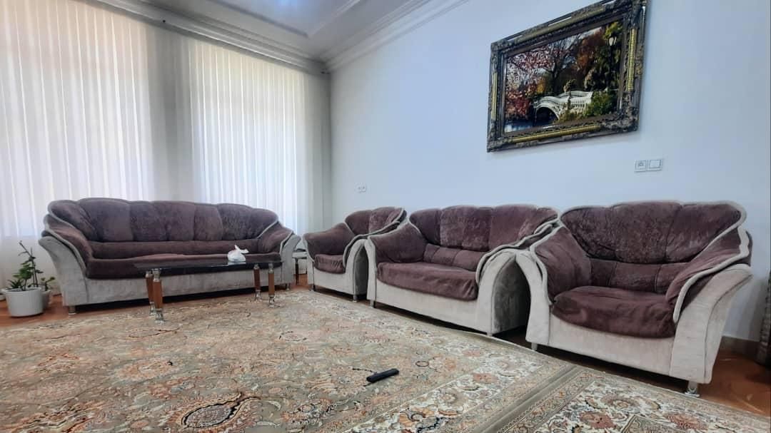 مبل راحتی هفت نفره همراه جلو مبلی وعسلی|مبلمان خانگی و میز عسلی|ایوان, |دیوار