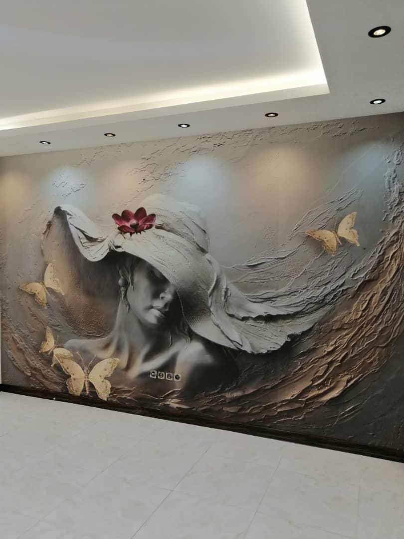 فروش و نصب کاغذ دیواری پوستر نقاشی گچ کاری بازسازی|خدمات پیشه و مهارت|اصفهان, ملکشهر|دیوار