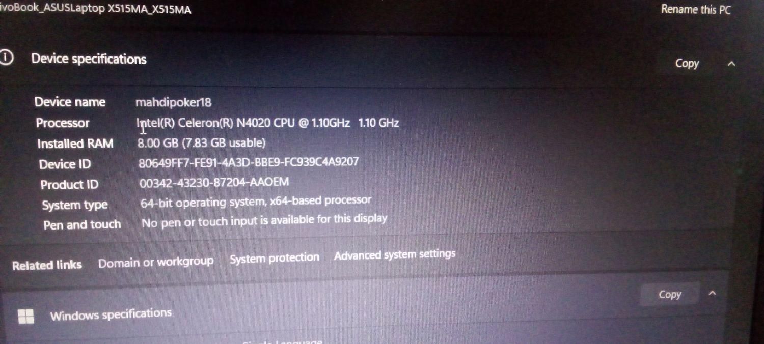فروش لپ‌تاپ ASUS X515M|رایانه همراه|بیرجند, |دیوار