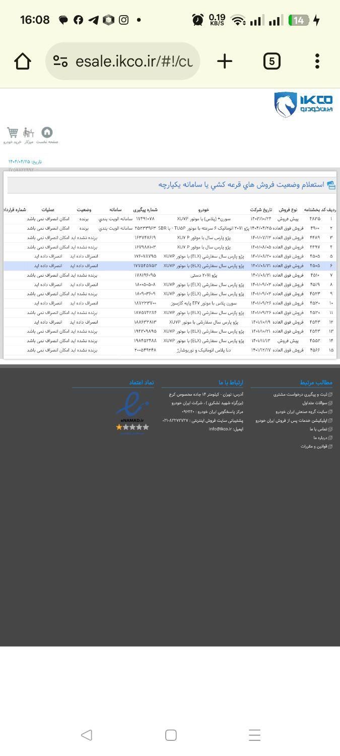 حواله ۲۰۷ اتوماتیک ۶سرعته TU5(۹۰روزه )|خودرو سواری و وانت|اهواز, پادادشهر|دیوار