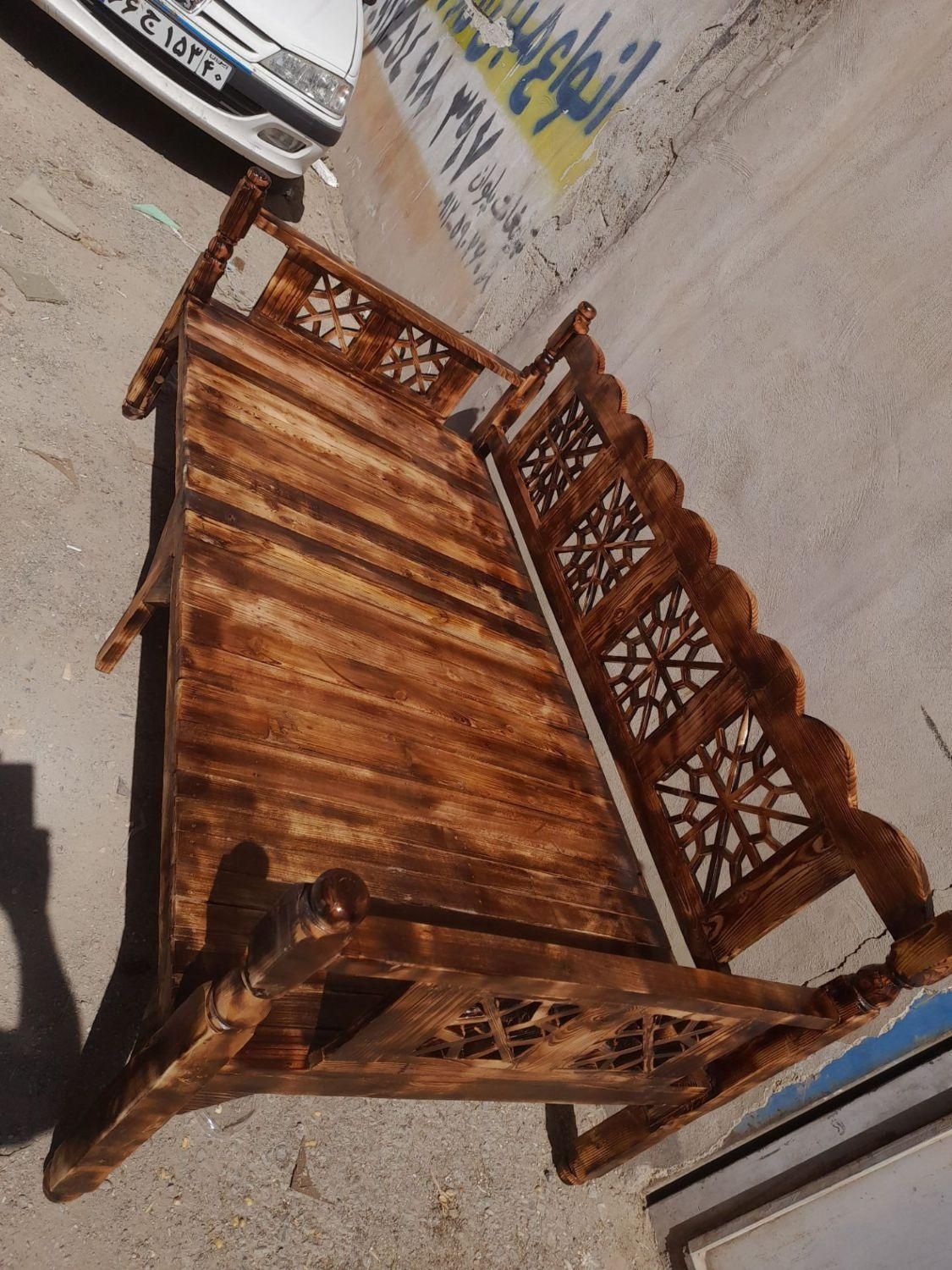 تخت راک نهارخوری باغی چوبی مبل سنتی|صندلی و نیمکت|دزفول, |دیوار