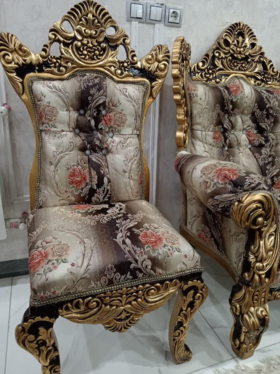 مبل سلطنتی ۹ نفره و جلو مبلی|مبلمان خانگی و میز عسلی|دزفول, |دیوار