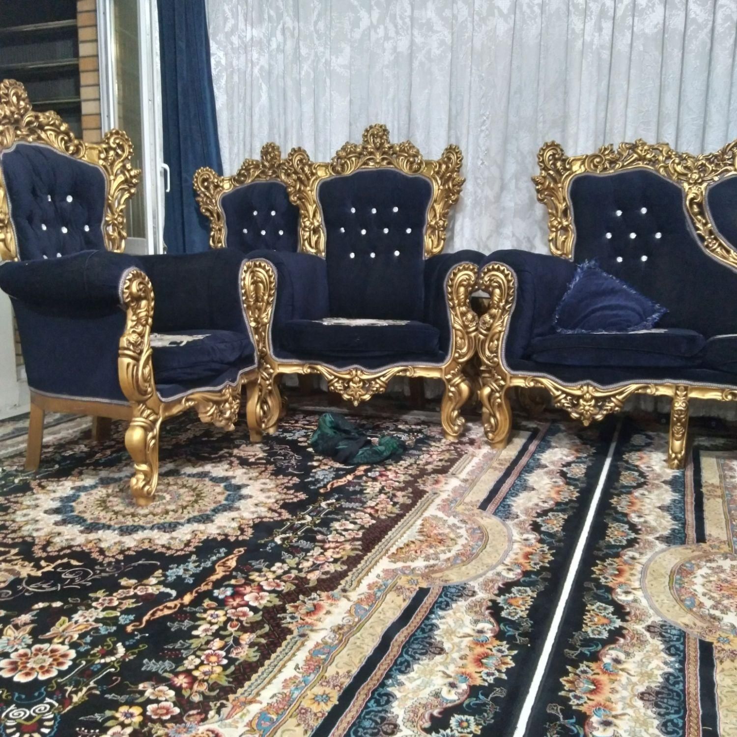 مبل سلطنتی ۹نفره چوب راش|مبلمان خانگی و میز عسلی|تهران, مسعودیه|دیوار