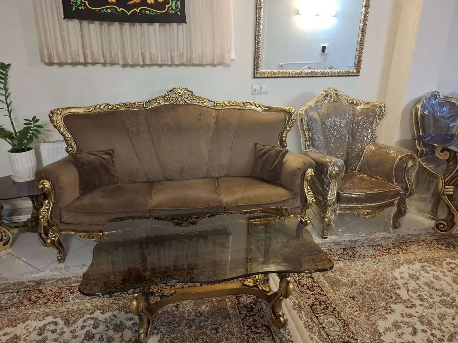 ست مبلمان استیل ۷ نفره و ناهار خوری ۸ نفره|مبلمان خانگی و میز عسلی|اصفهان, حسین‌آباد|دیوار