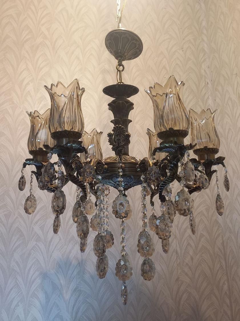 لوستر/برنزی/کریستال/سقفی/کودک|لوستر و چراغ آویز|کرمانشاه, |دیوار