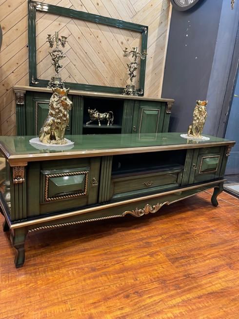 سرویس اینه کنسول با رنگبندی سبز بژ نقره ای سفید|بوفه، ویترین، کنسول|مشهد, کوی المهدی|دیوار