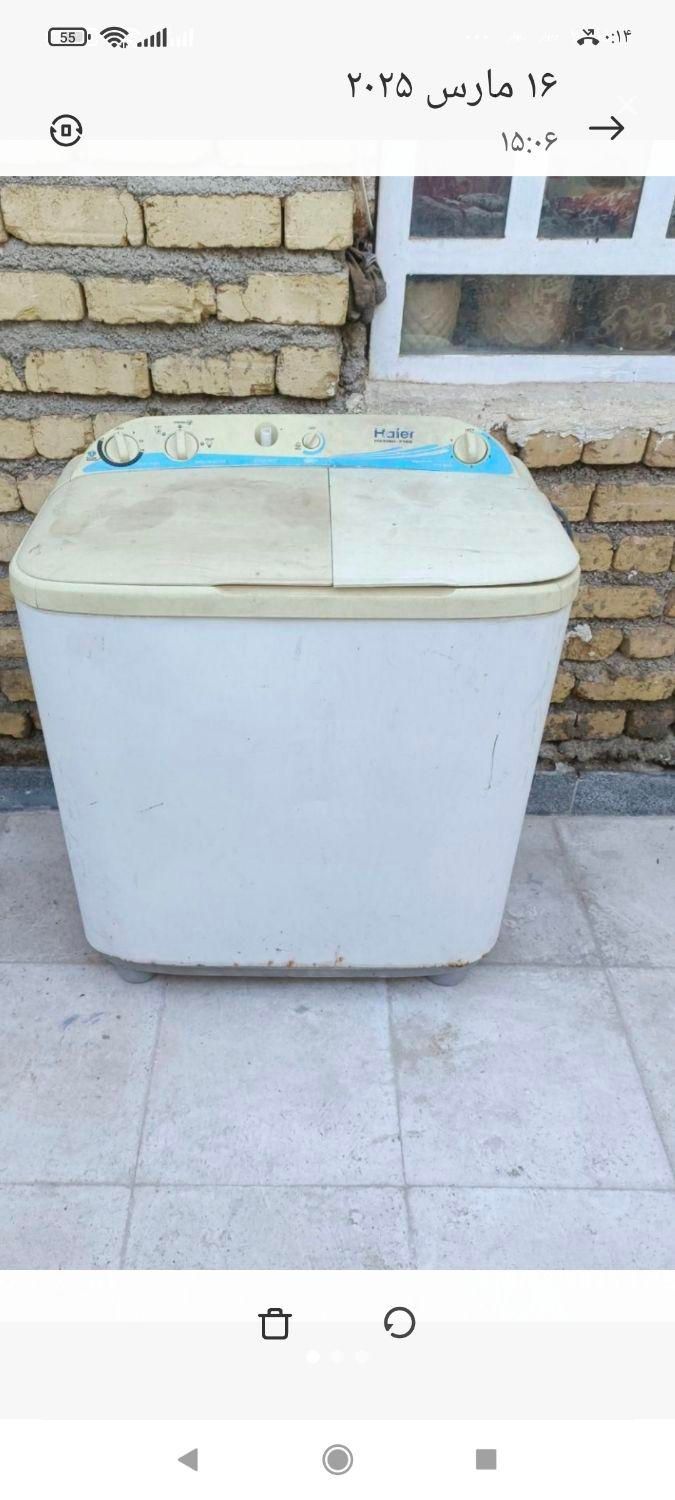 دو عدد لباسشویی موتور سالم شستشو می‌کنه خشکن خراب|ماشین لباسشویی و خشک‌کن لباس|شیراز, گلکوب|دیوار
