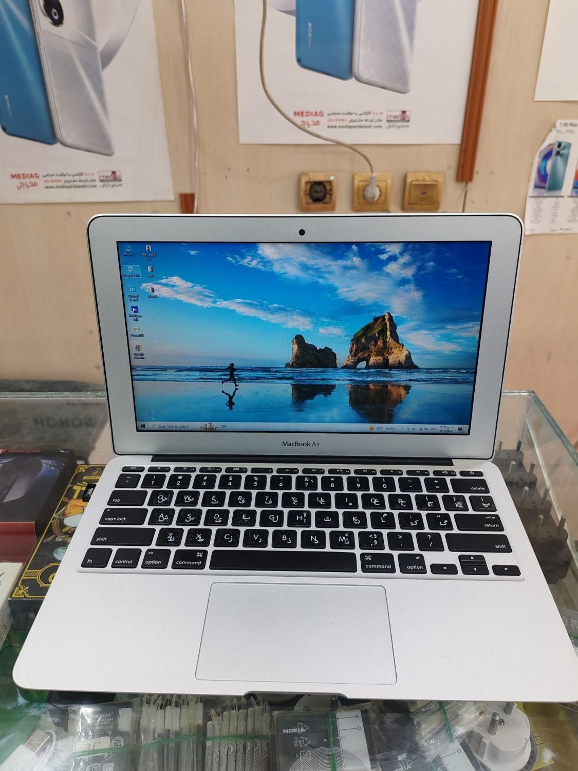 لبتاب Macbook air نسل 5 ویندوز 10|رایانه همراه|نجف‌آباد, امام خمینی|دیوار