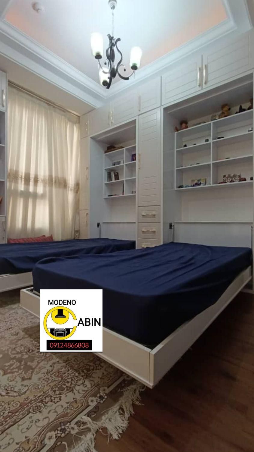طراحی وساخت تخت کمجا وکمد دیواری نئوکلاسیک|تخت و سرویس خواب|تهران, اتحاد|دیوار
