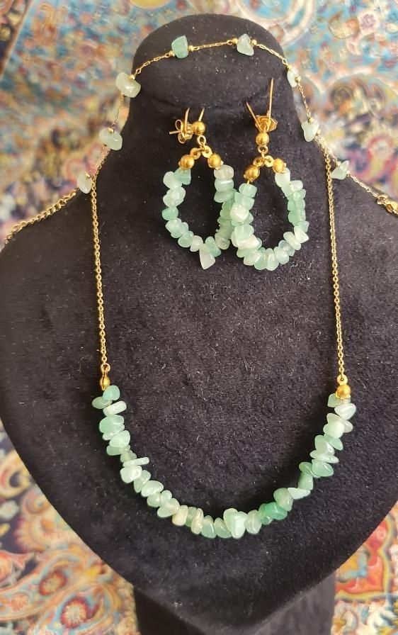 نیم ست سرویس سنگ طبیعی اونتورین هدیه خاص|بدلیجات|اصفهان, جلالیه|دیوار