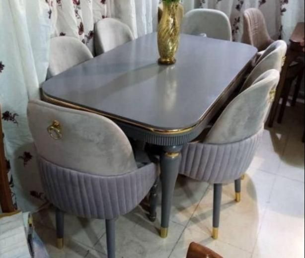 میز ناهار خوری چستر6نفره،رنگ میز فندقی|میز و صندلی غذاخوری|یاسوج, |دیوار