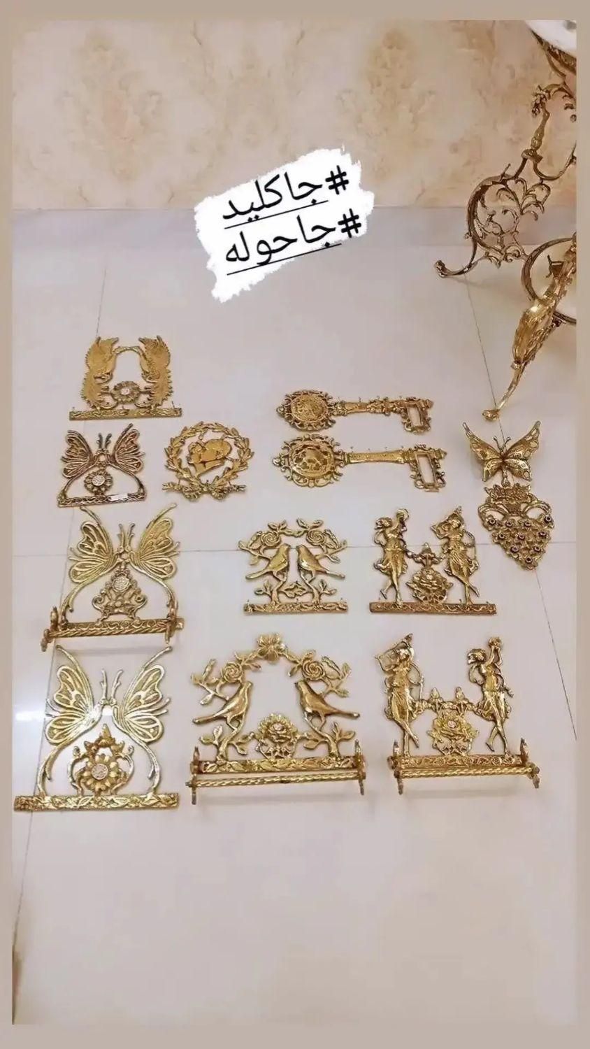 *ست مجسمه دکوری برنز شکلاتخوری برنزجاکلیدبرنزکشکول|مجسمه، تندیس، ماکت|قم, نخودی|دیوار