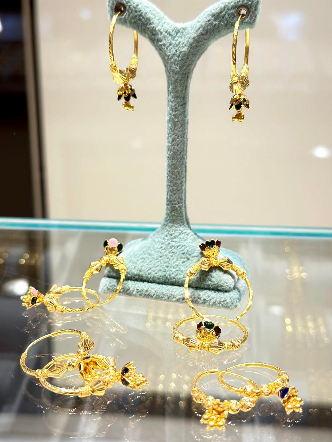 گوشواره هندی طلا|جواهرات|بندرعباس, |دیوار