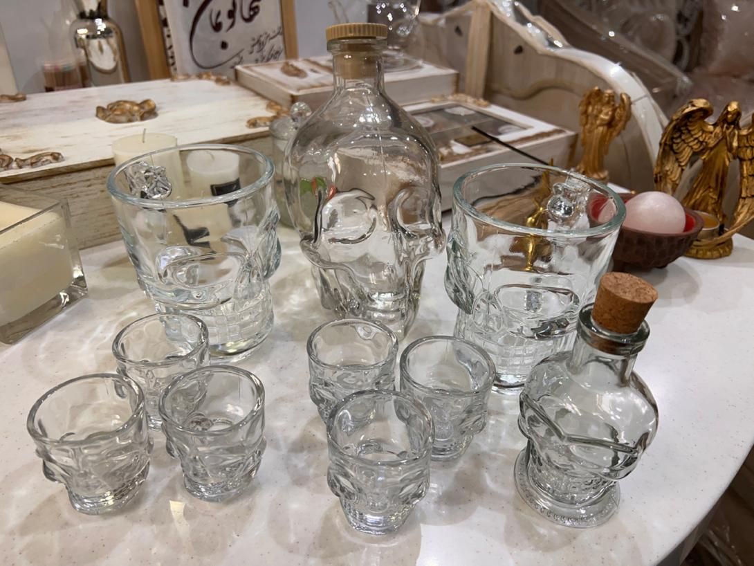 بطری طرح اسکلت،ماگ اسکلت،شات وآبلیموخوری طرح اسکلت|ظروف سرو و پذیرایی|قم, زنبیل آباد|دیوار