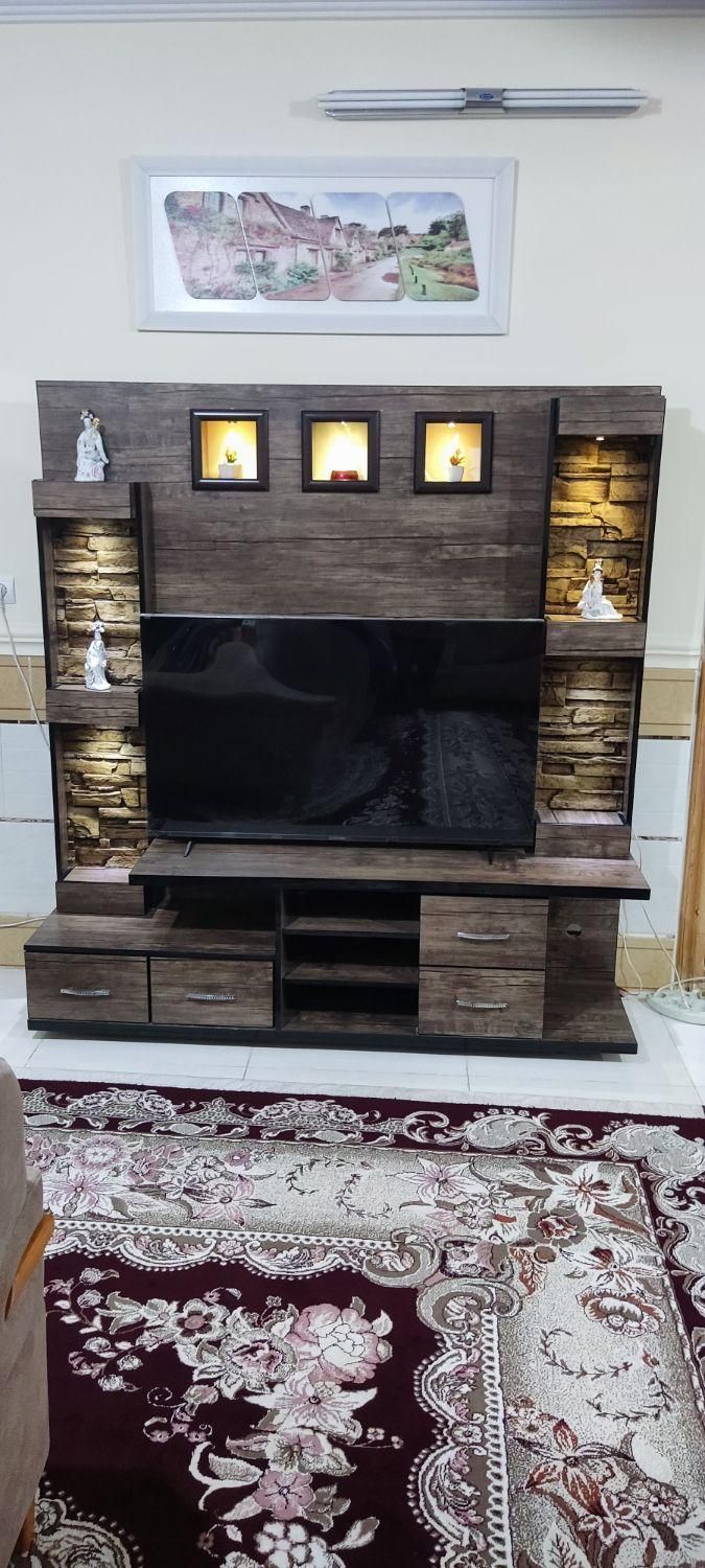 میز تلویزیون هالوژن دارMDFدست ساز|میز تلویزیون|گرگان, |دیوار