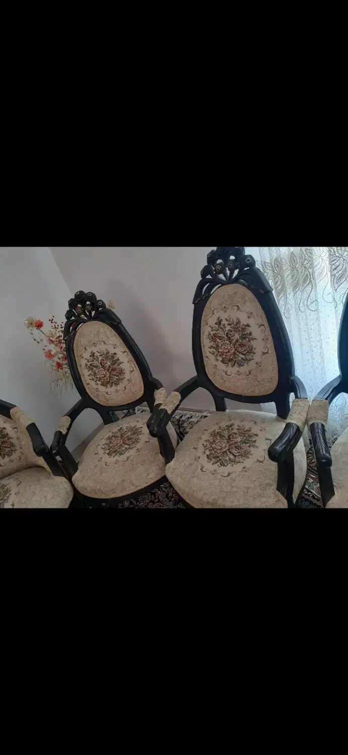 مبل سلطنتی ۹نفره  با میز نهارخوری ۸  با بوفه|مبلمان خانگی و میز عسلی|کرمانشاه, |دیوار