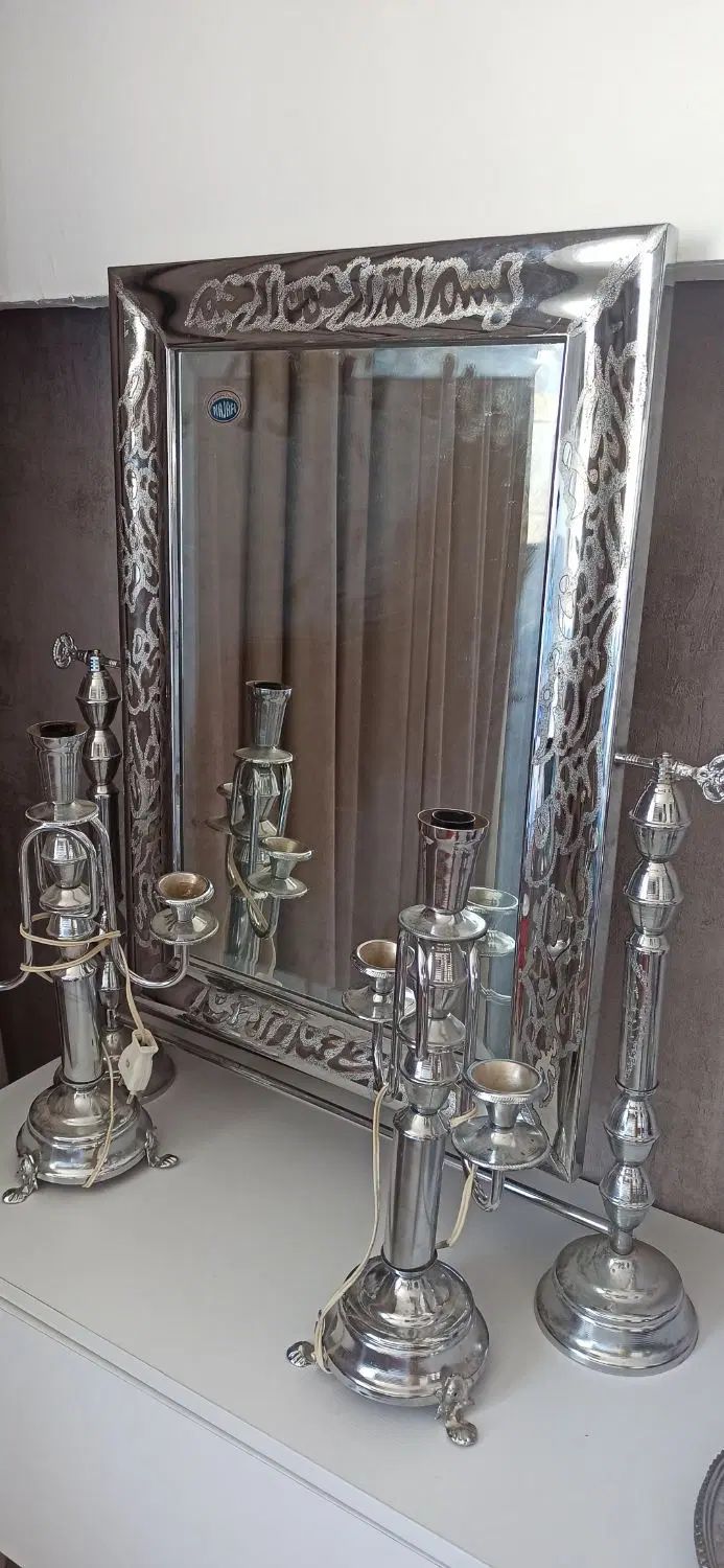آینه و‌شمعدان نو|صنایع دستی و سایر لوازم تزئینی|اصفهان, بهارستان (مخابرات)|دیوار