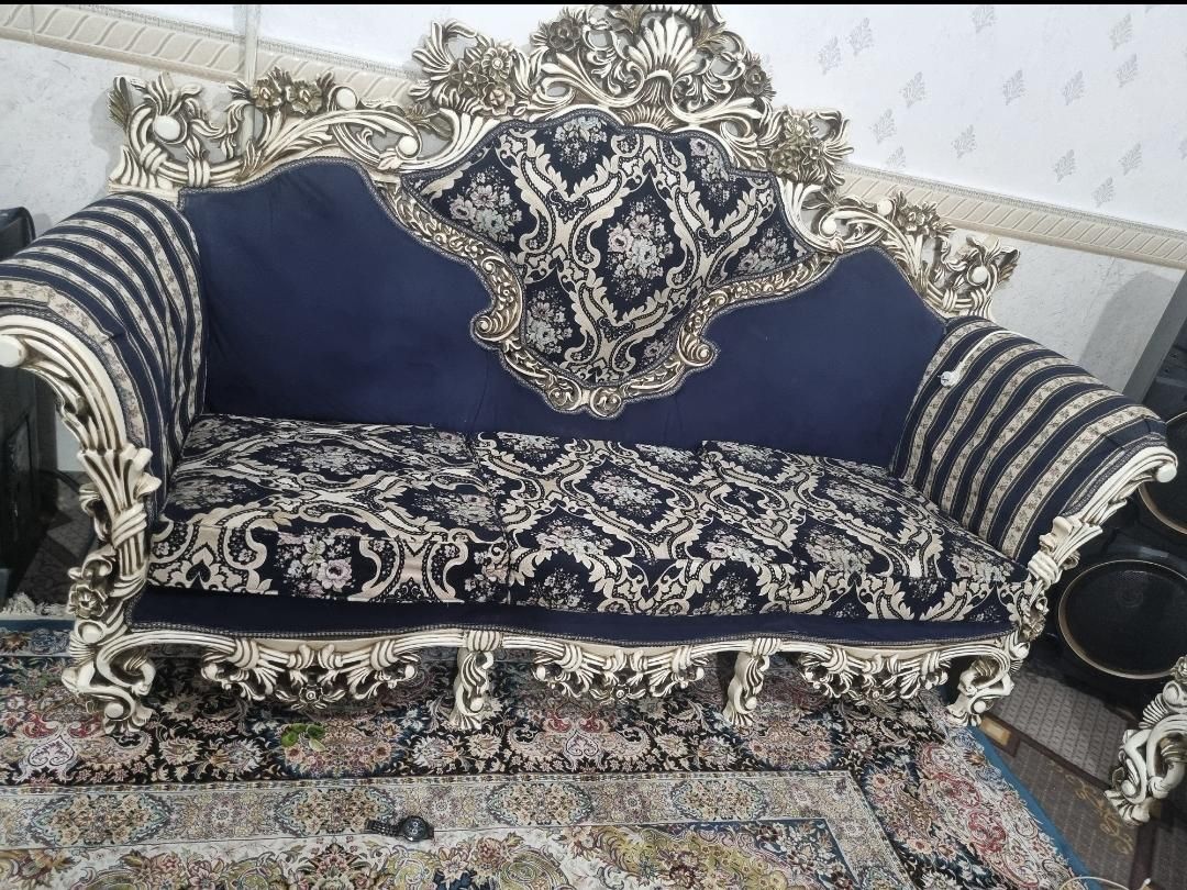 مبل چوب ۷نفره درحدنو|مبلمان خانگی و میز عسلی|قرچک, زیبا شهر|دیوار