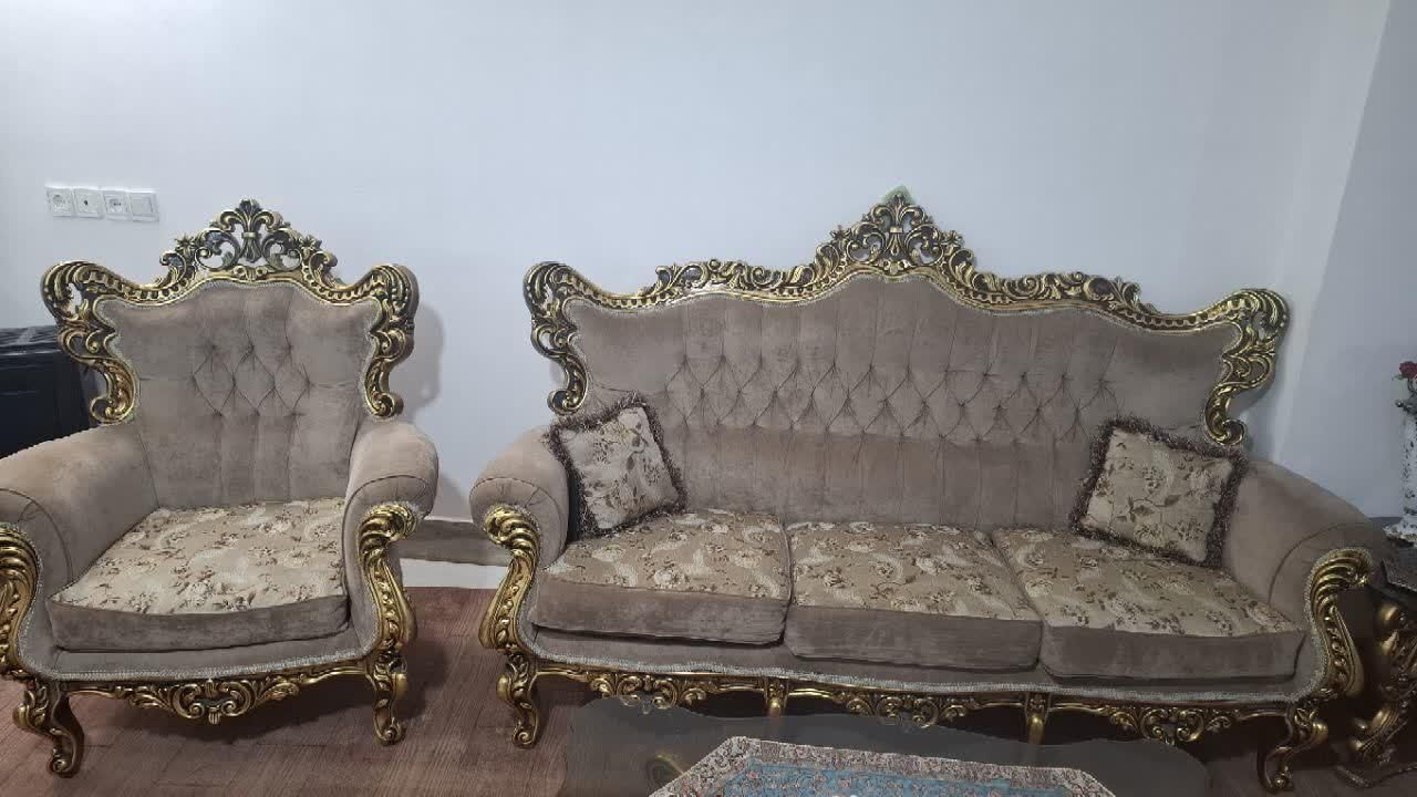 فروش یک دست مبل 9 نفره چوبی|مبلمان خانگی و میز عسلی|آمل, |دیوار