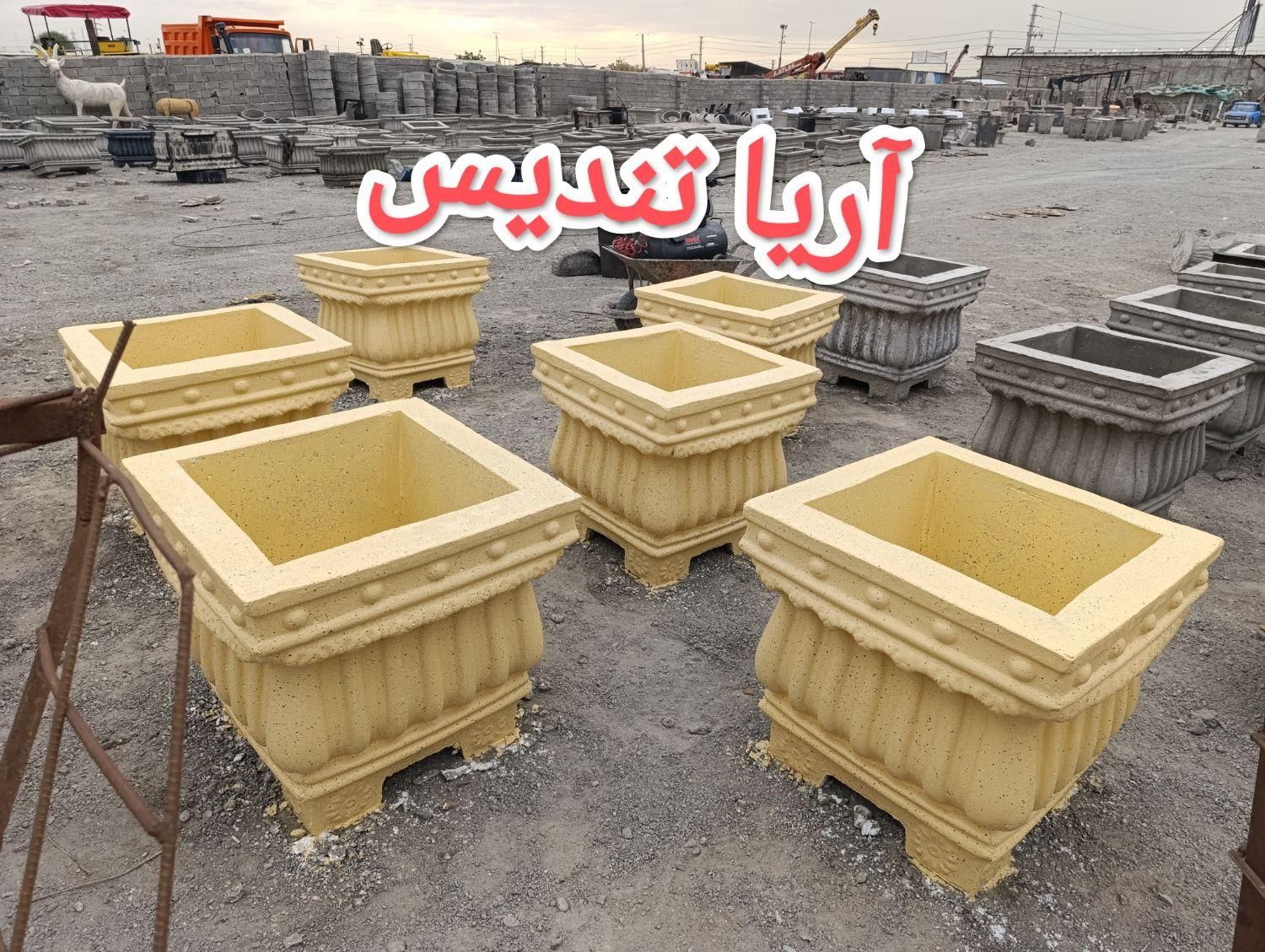 گلدان بتنی مربع باکس بتنی سنگین محکم|مصالح و تجهیزات ساختمان|تهران, جوانمردان (اندیشه)|دیوار