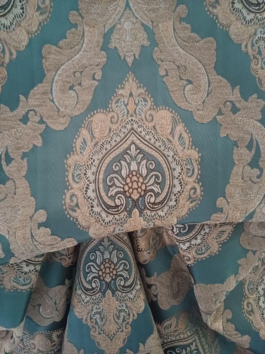 ست کامل پرده پذیرایی مناسب پنجره ۵تا۶متر|پرده، رانر، رومیزی|مشهد, تبادکان|دیوار
