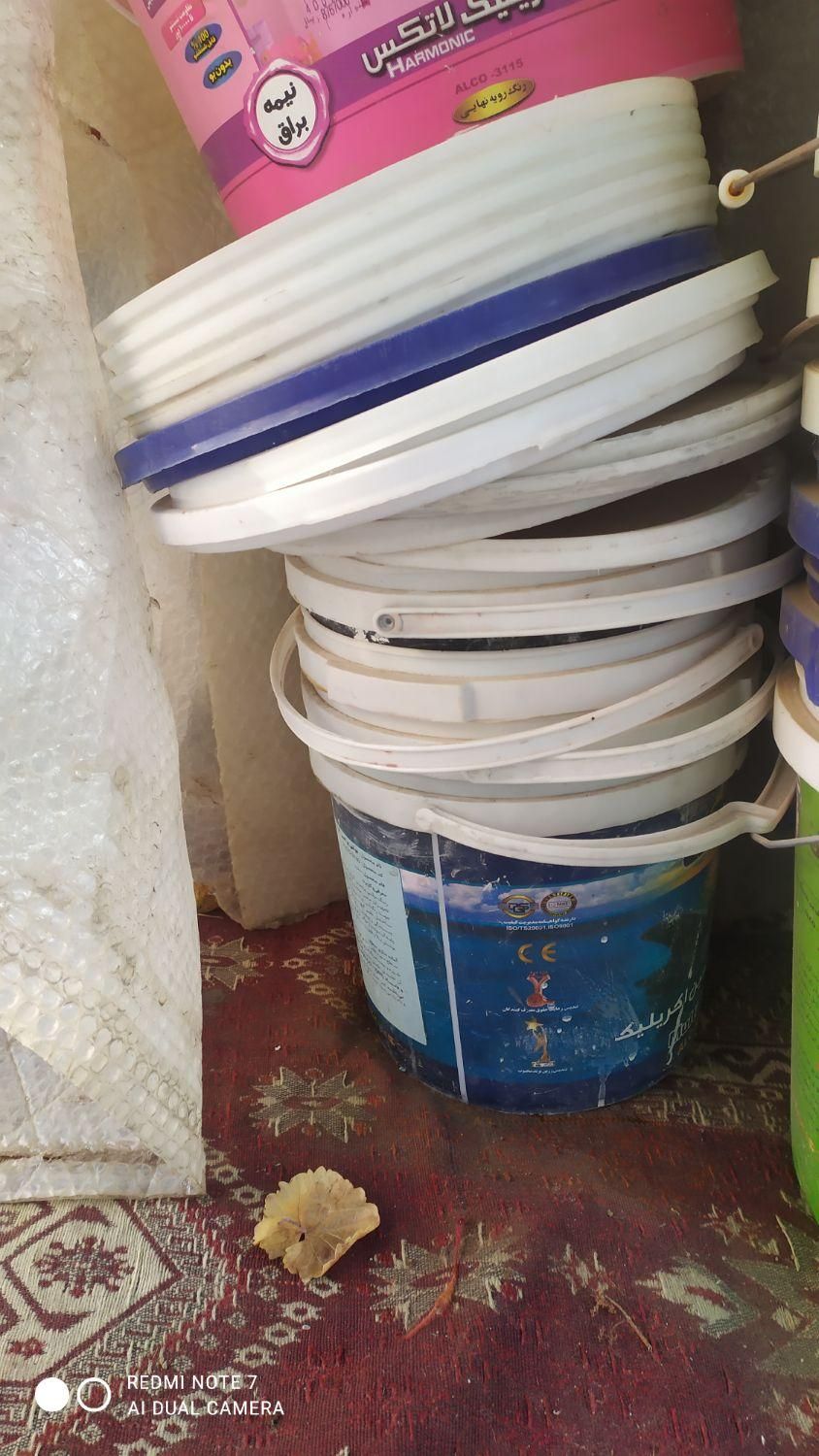 فروش سطل خالی رنگ بسیار تمیز|ظروف نگهدارنده، پلاستیکی، یک‌بارمصرف|نیشابور, ناسیونال|دیوار