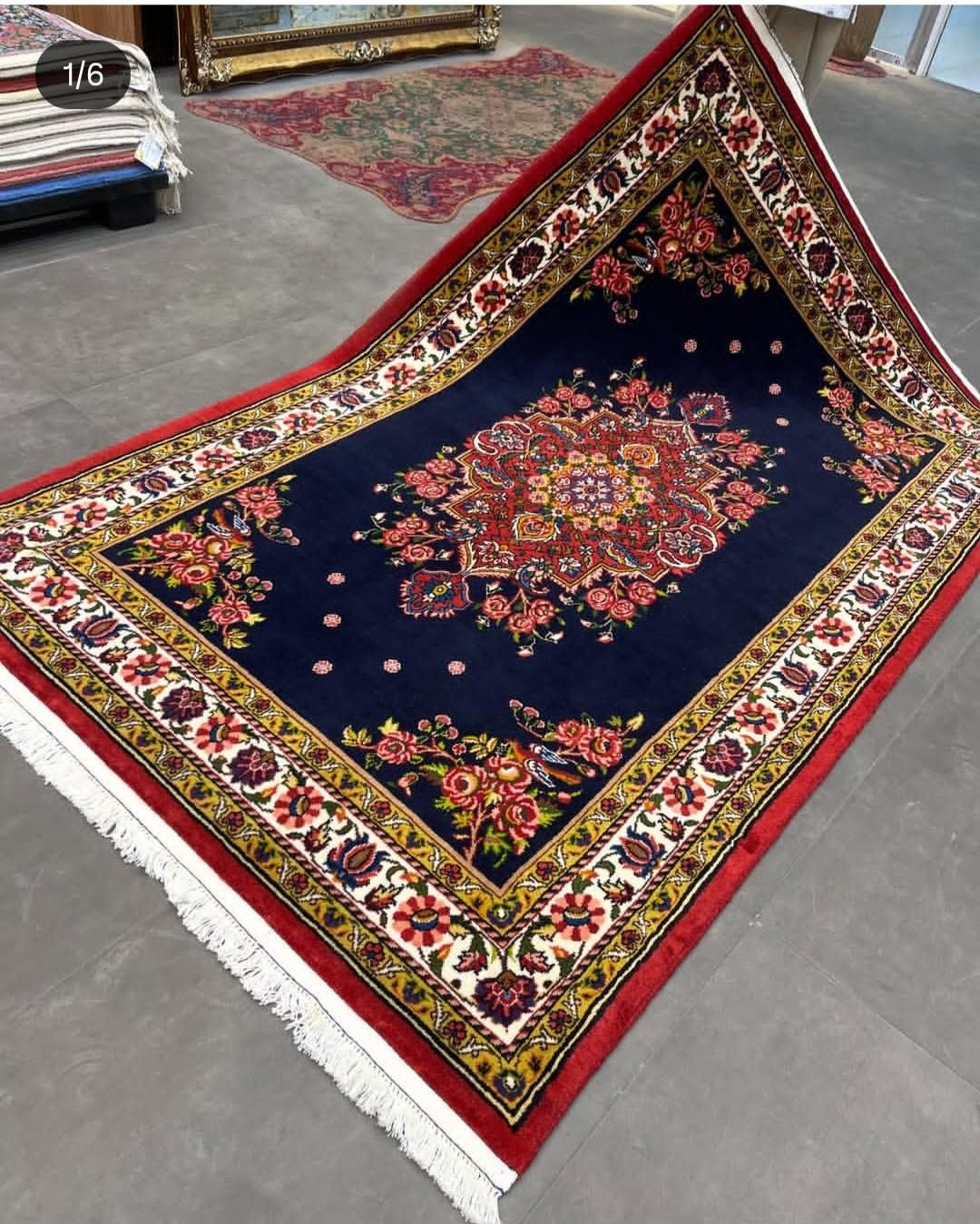 فرش دستباف بساک ۴ متریهای بختیاری رنگ گیاهی|فرش|مشکیندشت, |دیوار