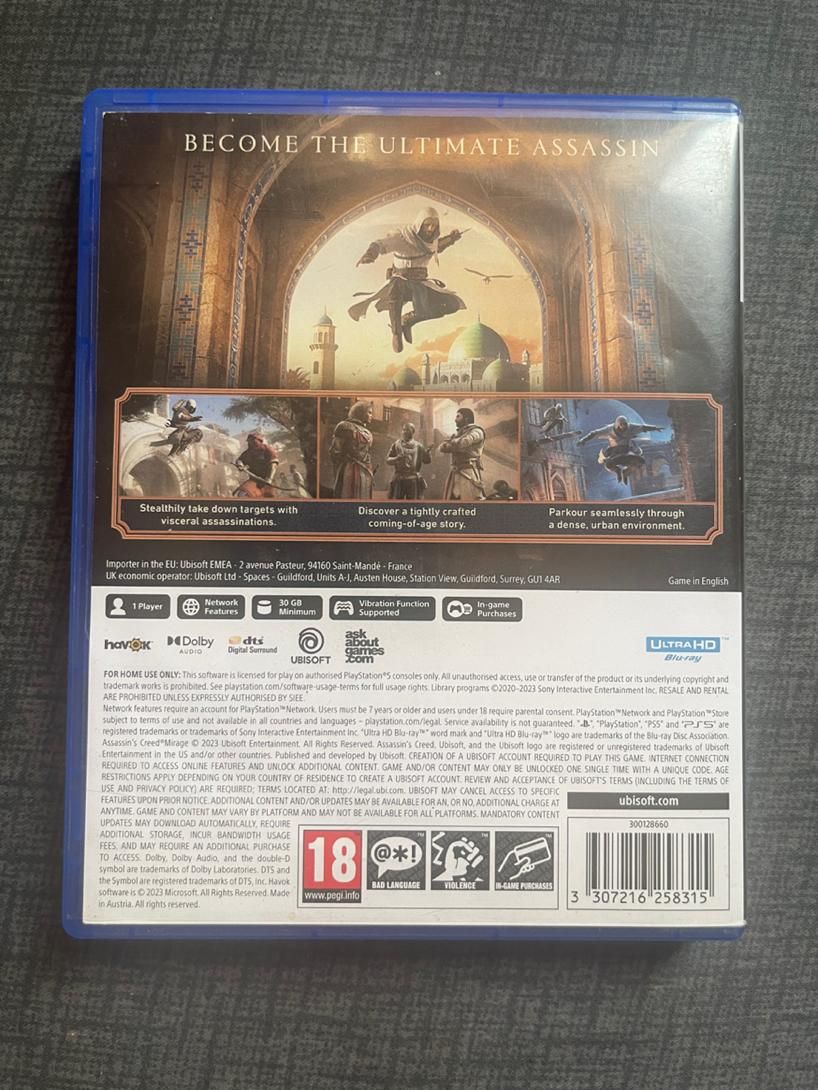 Assassin's Creed Mirage - PS5|کنسول، بازی ویدئویی و آنلاین|رشت, معلم|دیوار