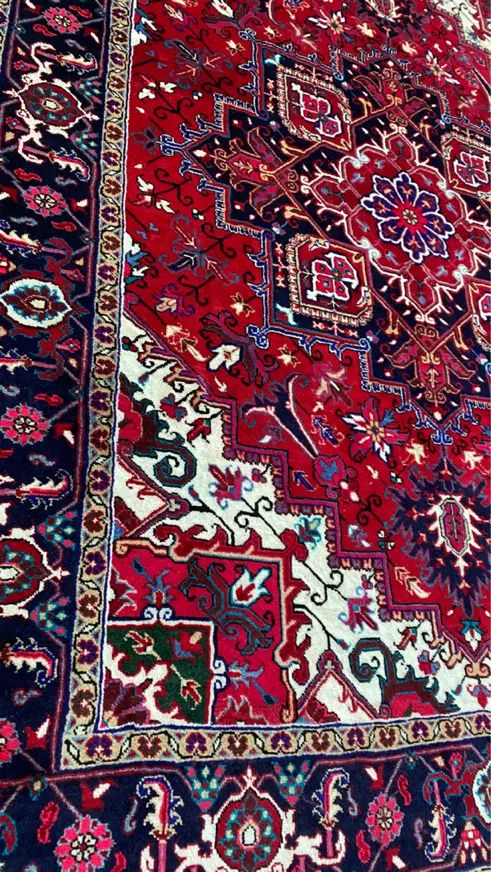 فرش دستبافت جفت۹متری هریس نو|فرش|تهران, بهاران|دیوار