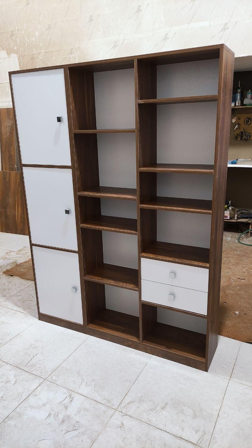 کمد قفسه کتابخانه|کتابخانه، شلف، قفسه‌های دیواری|تبریز, |دیوار