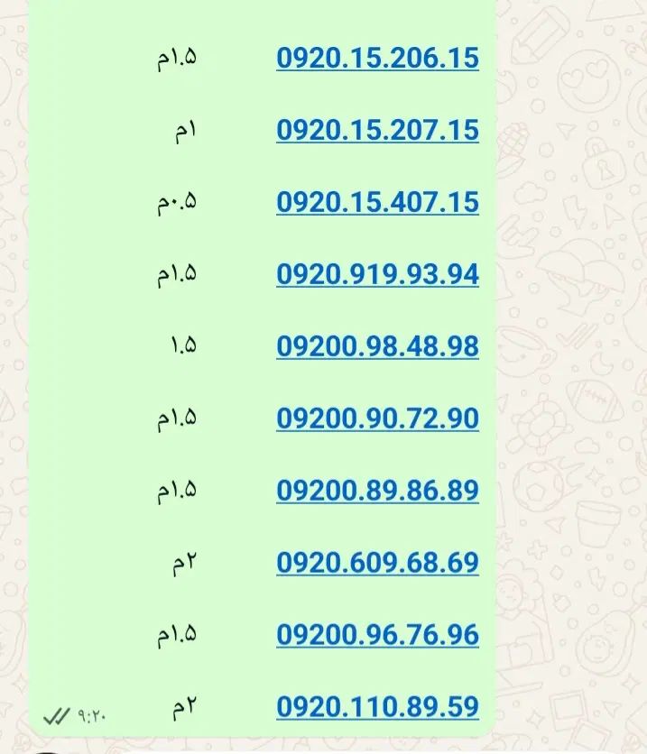 0920.15.206.15|سیم‌کارت|تهران, تهران پارس|دیوار