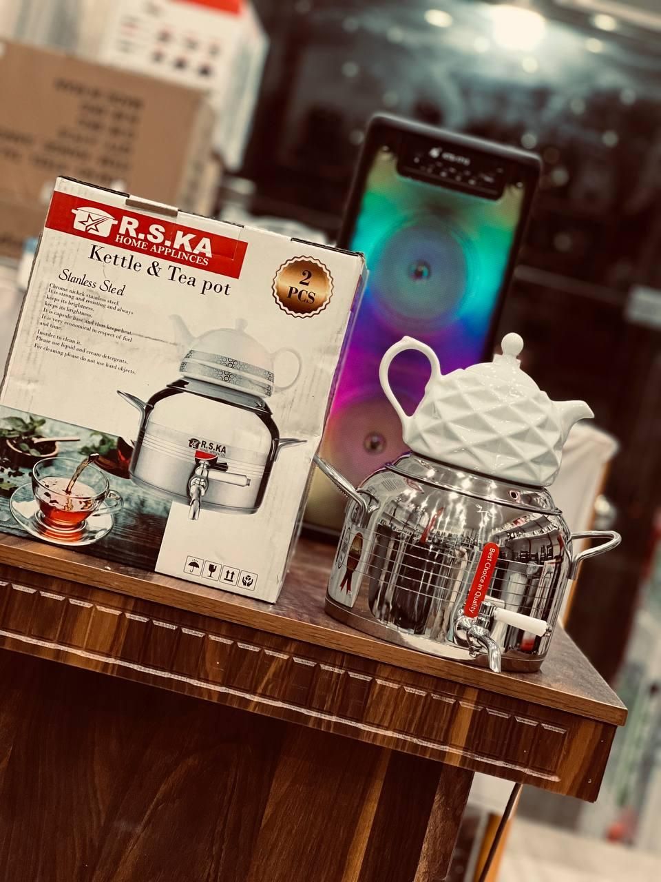 کتری قوری استیل کف چدن|قوری، کتری، قهوهساز دستی|قم, امامزاده ابراهیم|دیوار