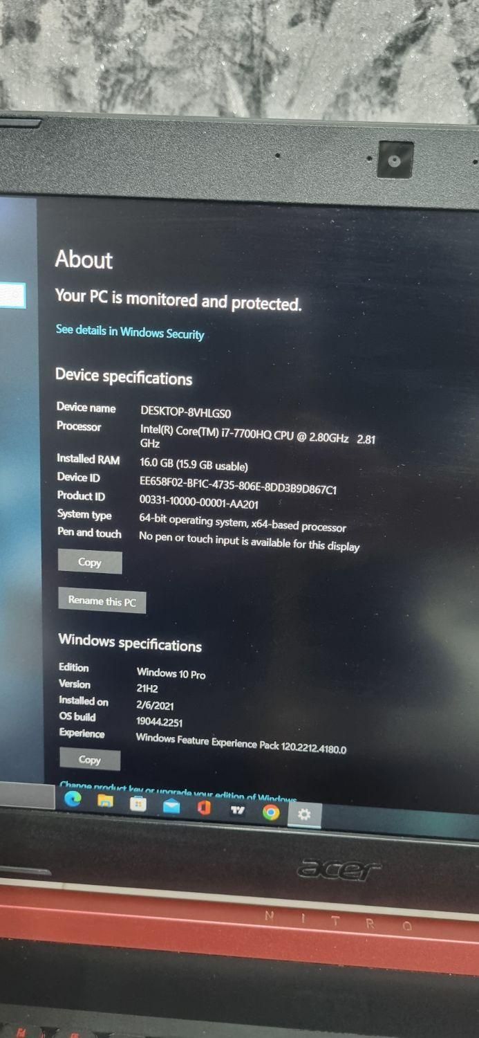 لپ تاپ acer nitro 5|رایانه همراه|همدان, |دیوار