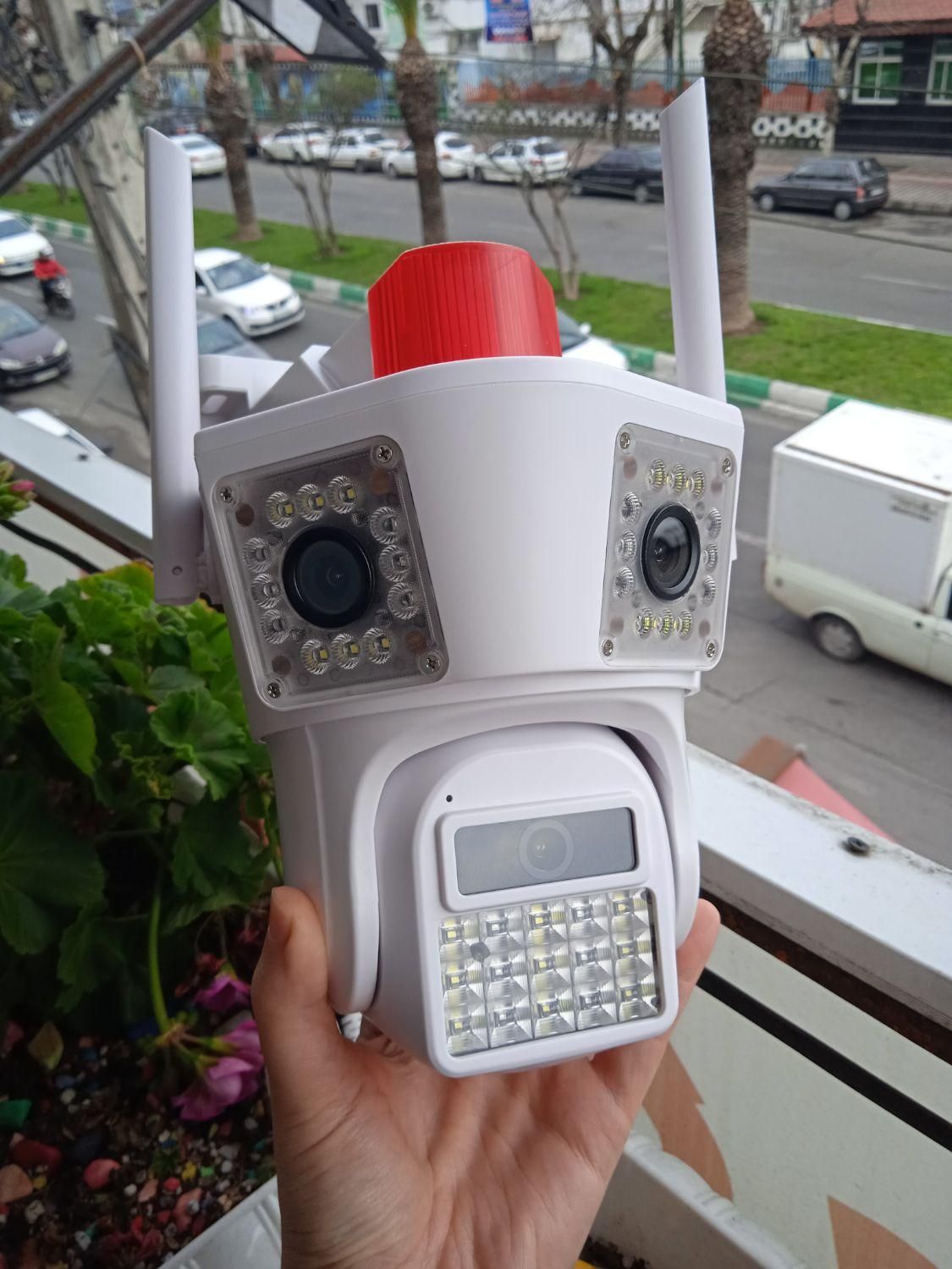 دوربین مداربسته بیسیم سیمکارتی دو لنز و سه لنز|دوربین مداربسته|رشت, منظریه|دیوار