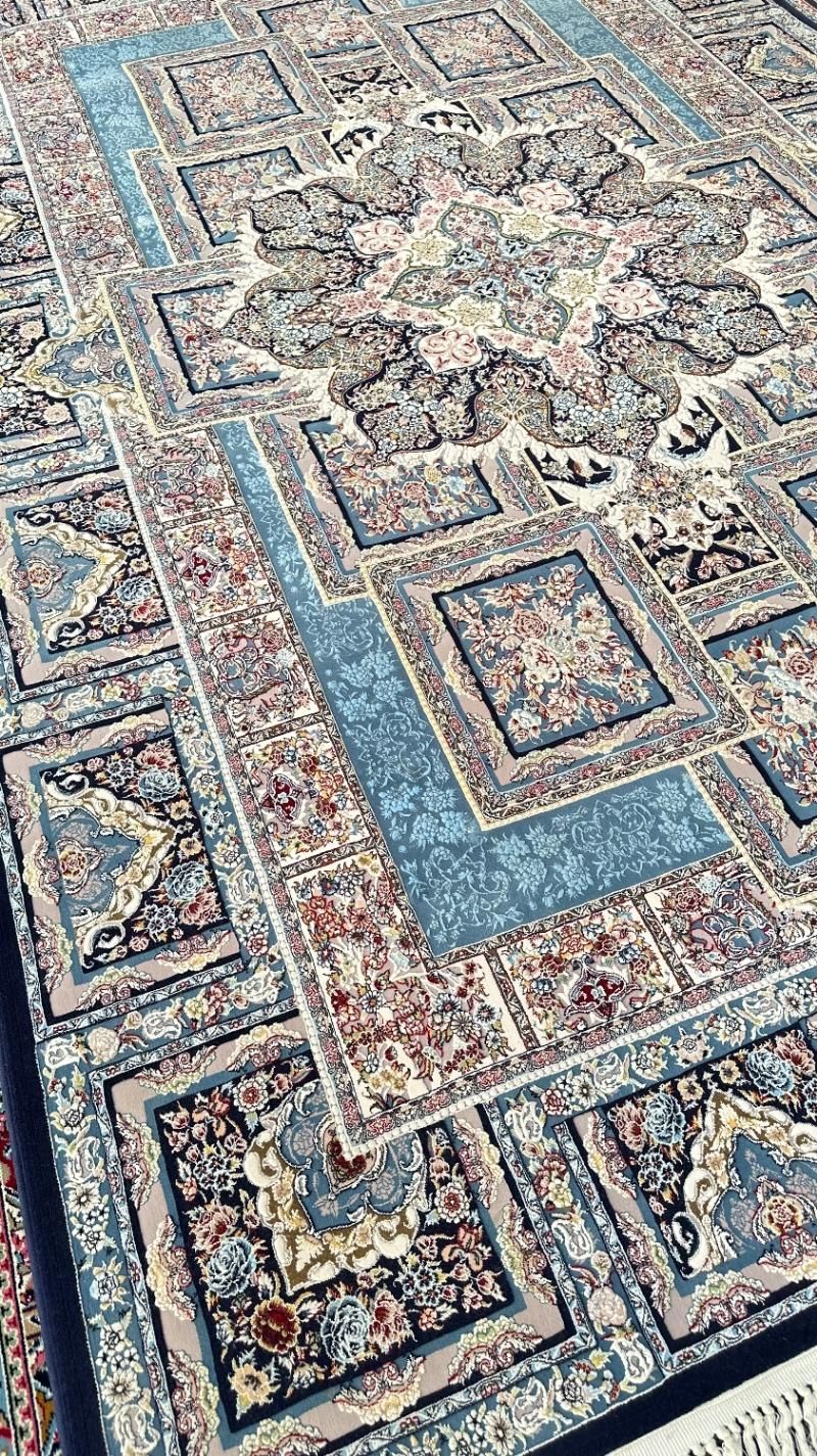 فرش‌قهرمانی جفت۶متری زمردمشهد ۱۲۰۰ اصل|فرش|اراک, |دیوار