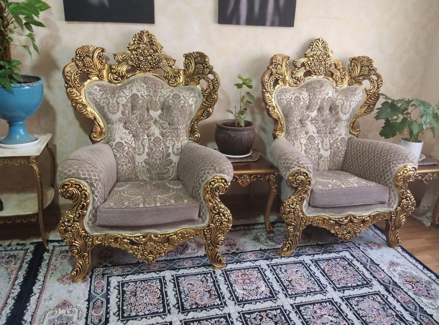 ی دست مبل سلطنتی و نهار خوری در حد نونو|مبلمان خانگی و میز عسلی|پرند, |دیوار