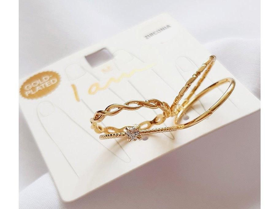 انگشتر پکی نگین دار زیرکنیا با روکش طلا|بدلیجات|رشت, دیانتی|دیوار