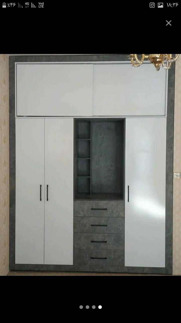 انواع مدل کمد و کاببنت|کتابخانه، شلف، قفسههای دیواری|شیروان (خراسان), |دیوار