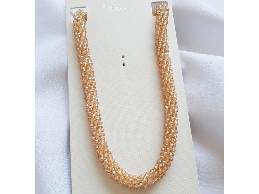 گردنبند زنجیری ساده کریستالی مدل گندمی|بدلیجات|قم, عمار یاسر|دیوار