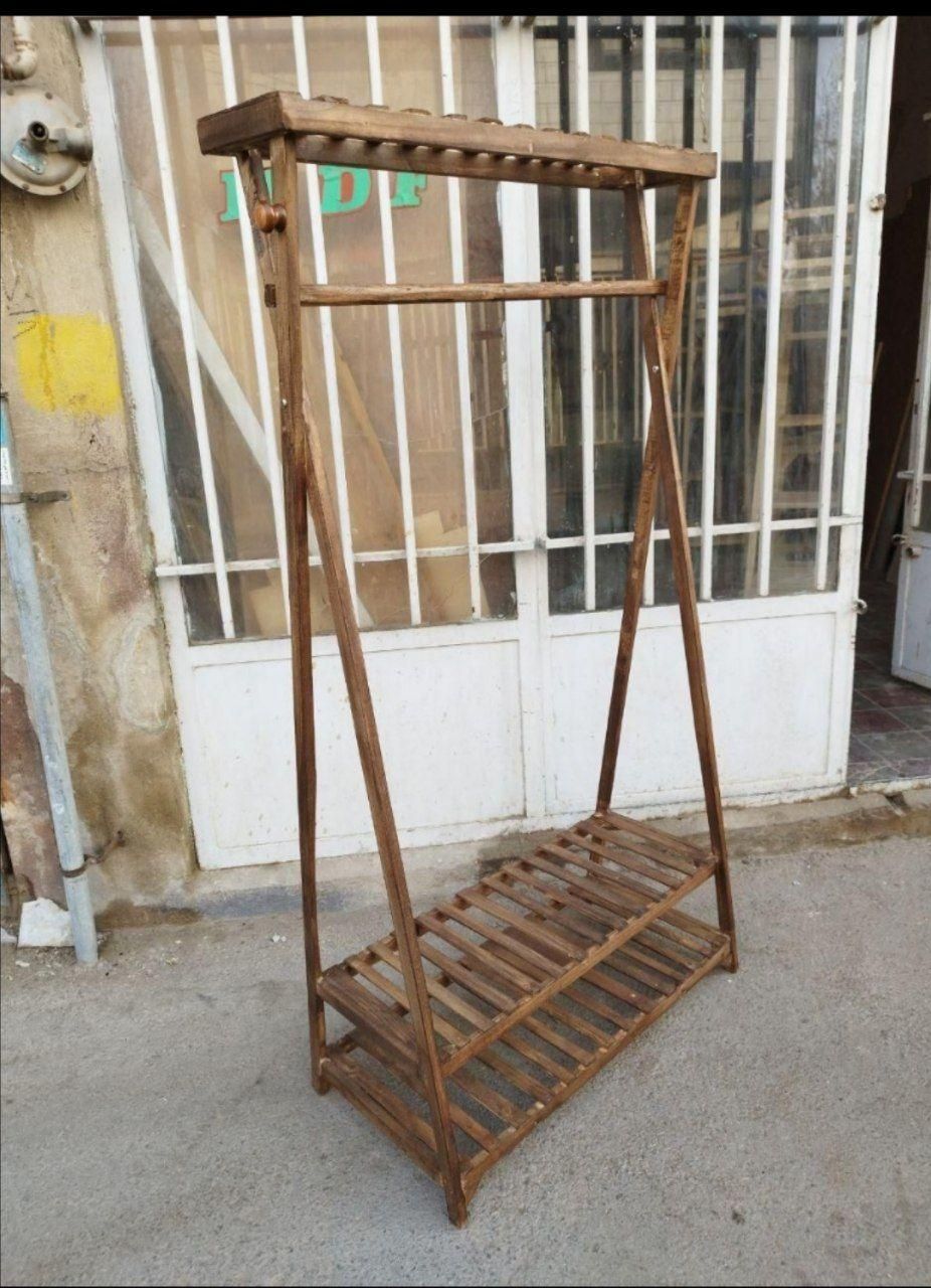 رگال چوبی لباس|مبلمان خانگی و میز عسلی|همدان, |دیوار