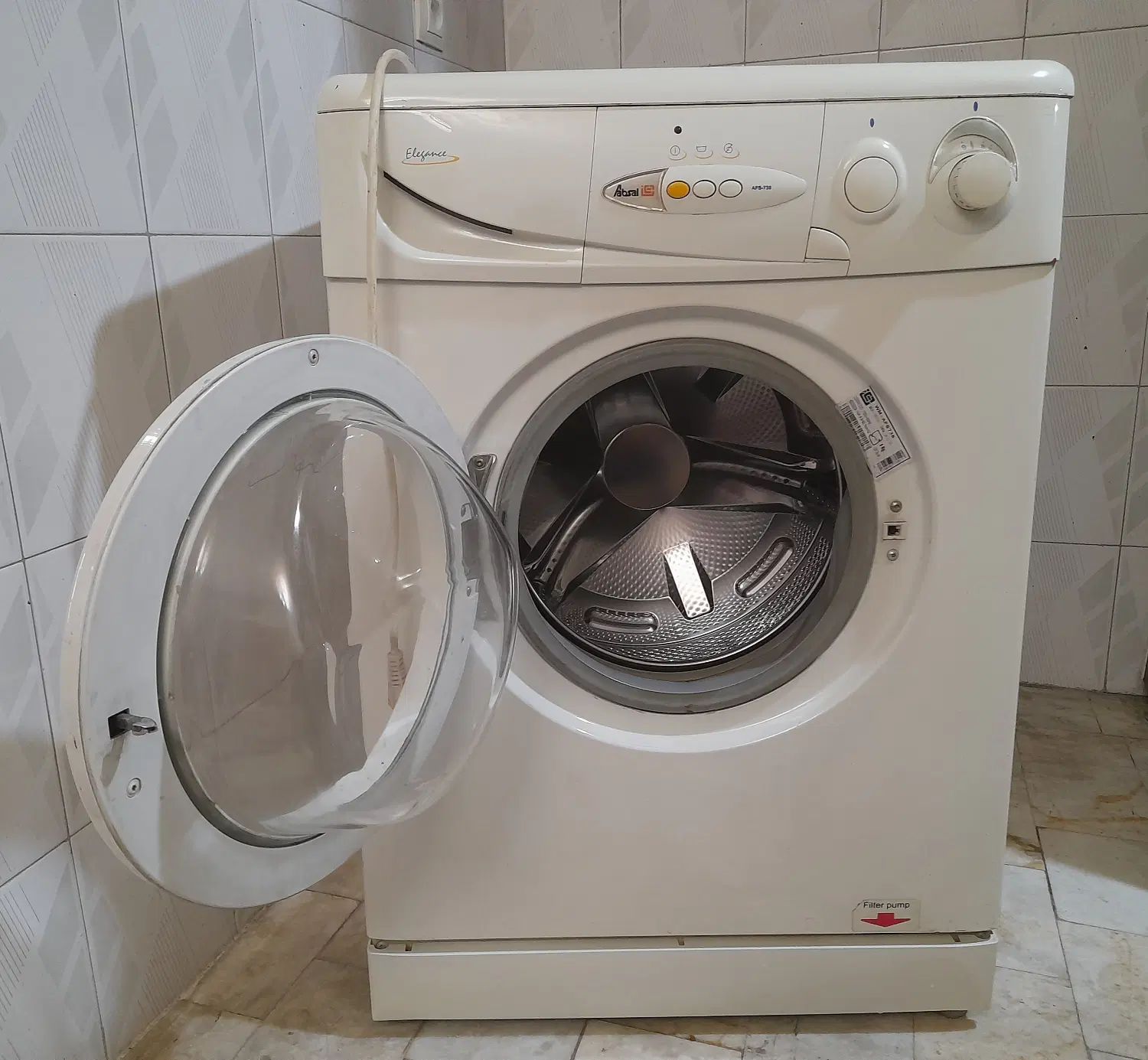 ماشین لباسشویی آبسال مدل الگانس ۵ کیلویی کارکرده|ماشین لباسشویی و خشک‌کن لباس|تهران, علم و صنعت|دیوار