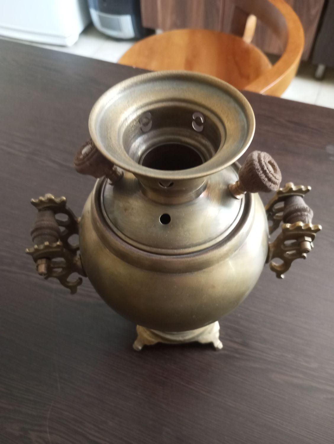 سماور ذغالی برنجی|قوری، کتری، قهوه‌ساز دستی|تهران, آذربایجان|دیوار