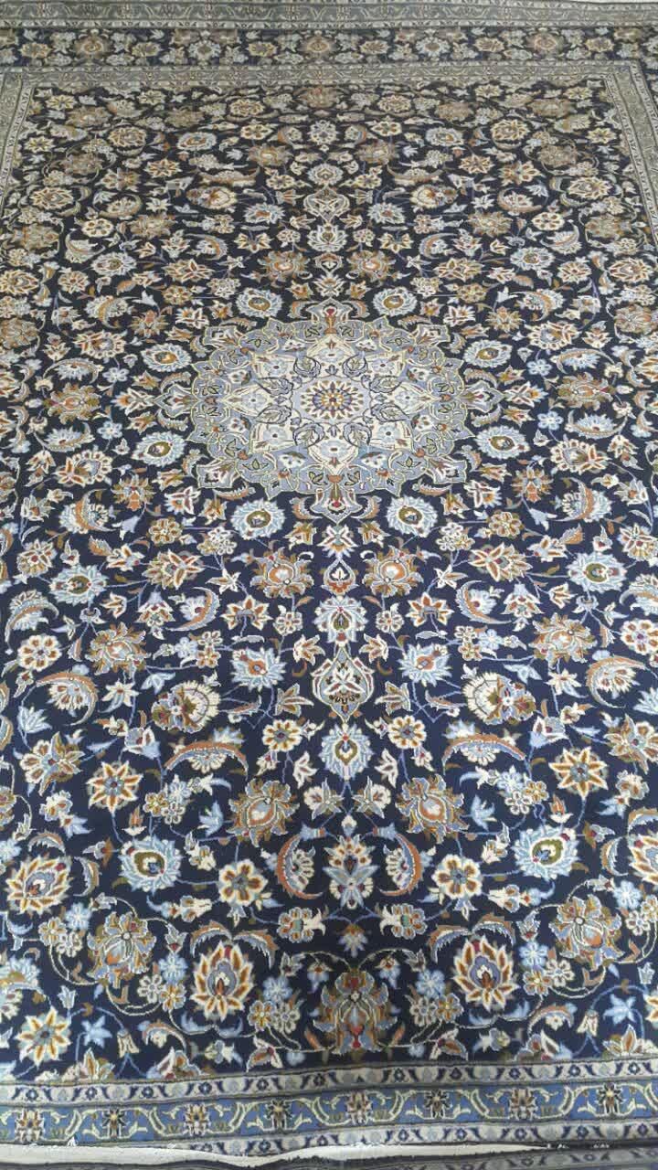 فرش ۱۲ متری دستباف کاشان سورمه ای|فرش|کرج, گلشهر|دیوار